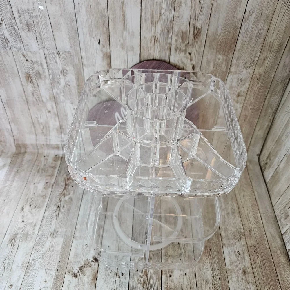 Rotating Clear Acrylic Makeup Organizer
